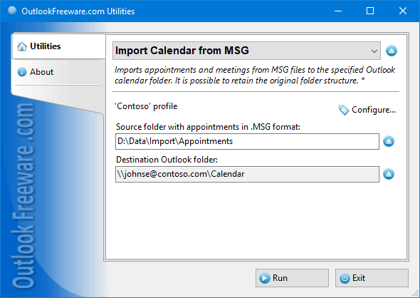 Windows 8 Import Calendar from MSG for Outlook full