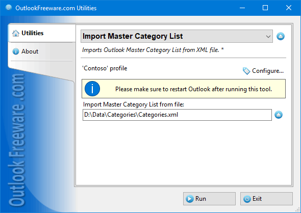 Import Master Category List for Outlook Windows 11 download