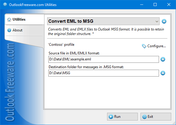 Convert EML to MSG for Outlook software