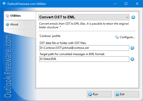 Convert OST to EML for Outlook software