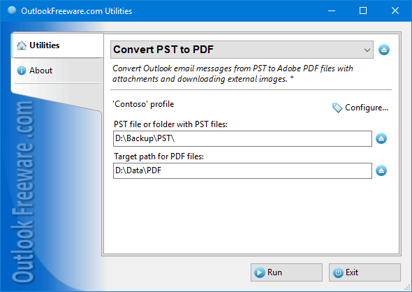Convert PST to PDF for Outlook software