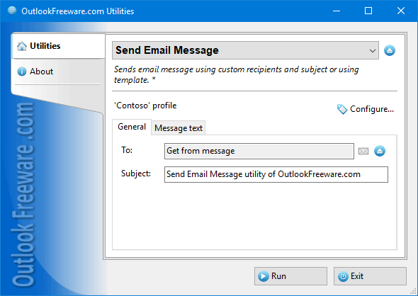 Send Email Message for Outlook software