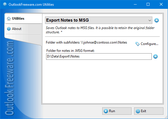 Export Notes to MSG for Outlook 5.0 full