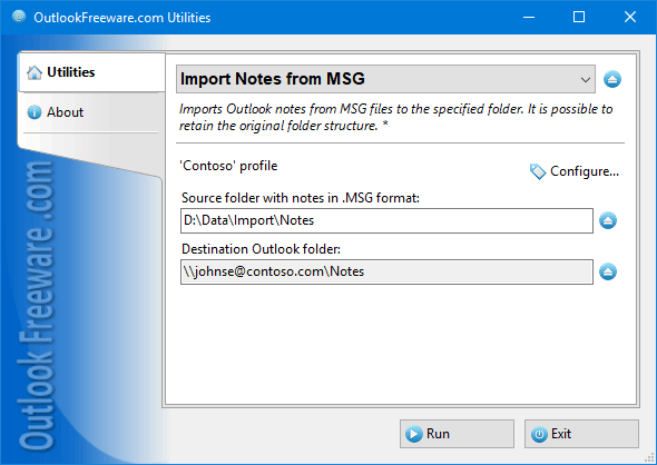 Windows 8 Import Notes from MSG for Outlook full