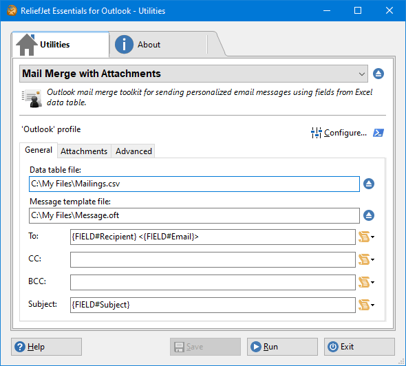 Sending Bulk Email Messages Individually With Mail Merge Outlook Freeware