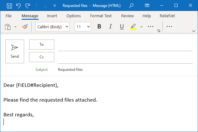 mail merge outlook attachments