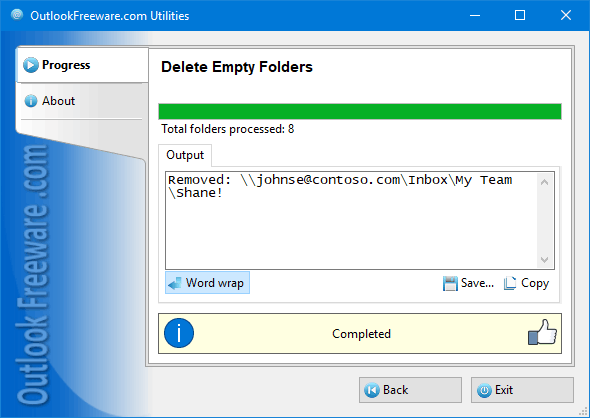 How To Delete Empty Outlook Folders Outlook Freeware