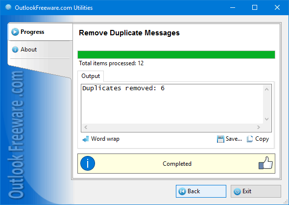 remove duplicate messages review