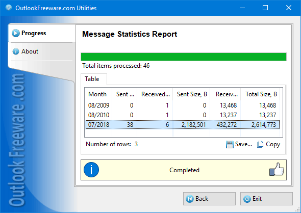 how to get outlook email report