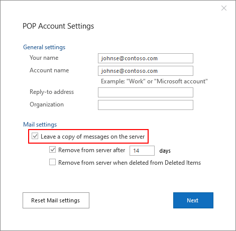 How to change email address in outlook from pop to exchange